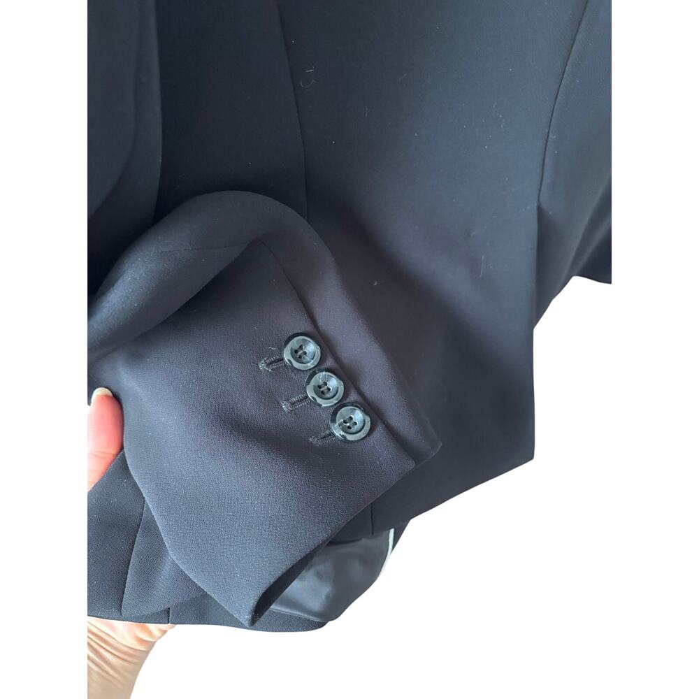Talbots Black Blazer Women Size 8 Single Button Career Office Jacket Tailored - Picture 12 of 14